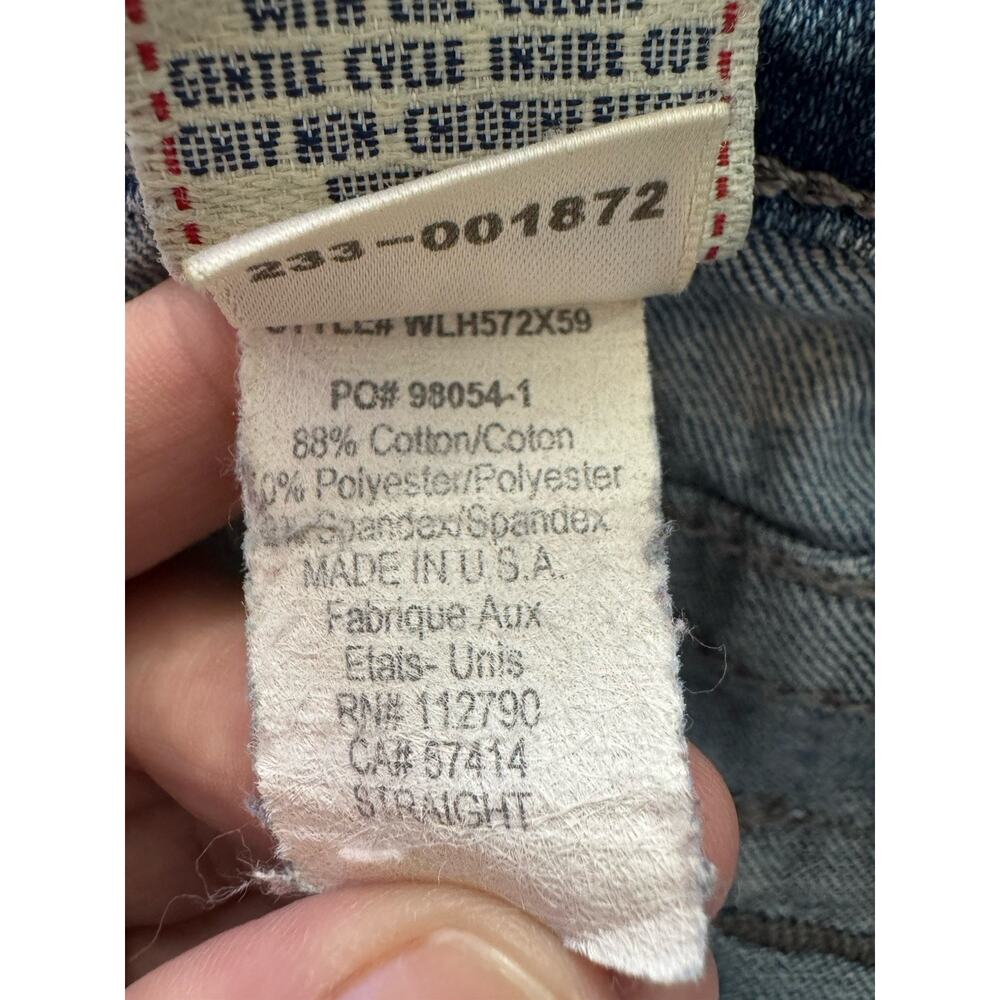 True Religion Silver Decorated Logo Pockets Straight Sz 27 Y2K Womens - Picture 6 of 9